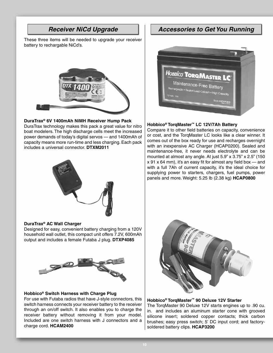 Receiver nicd upgrade, Accessories to get you running | AquaCraft Alligator Tours User Manual | Page 10 / 12