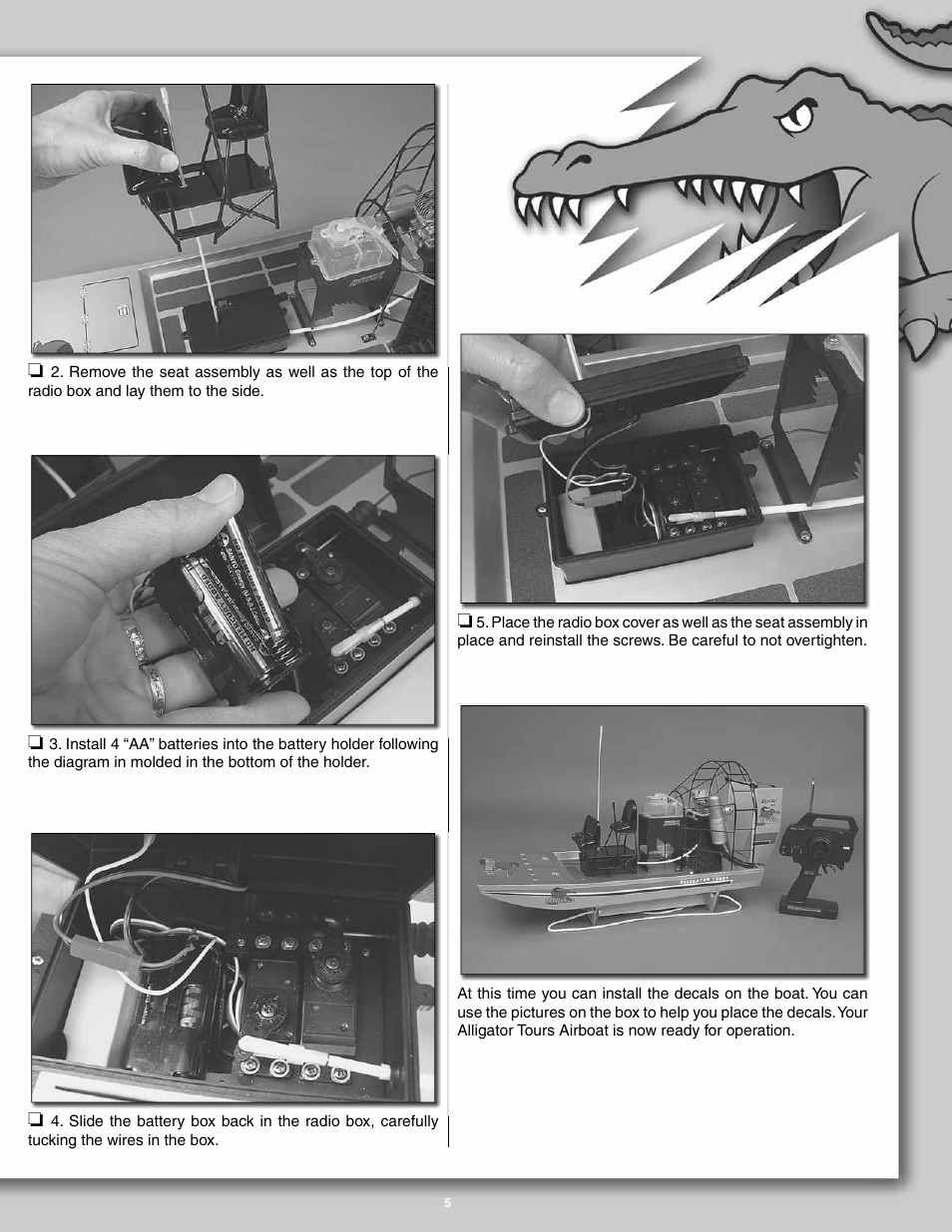 AquaCraft Alligator Tours User Manual | Page 5 / 12