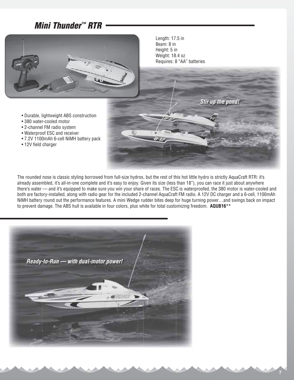 Mini thunder | AquaCraft Mini Alligator Tours User Manual | Page 7 / 8