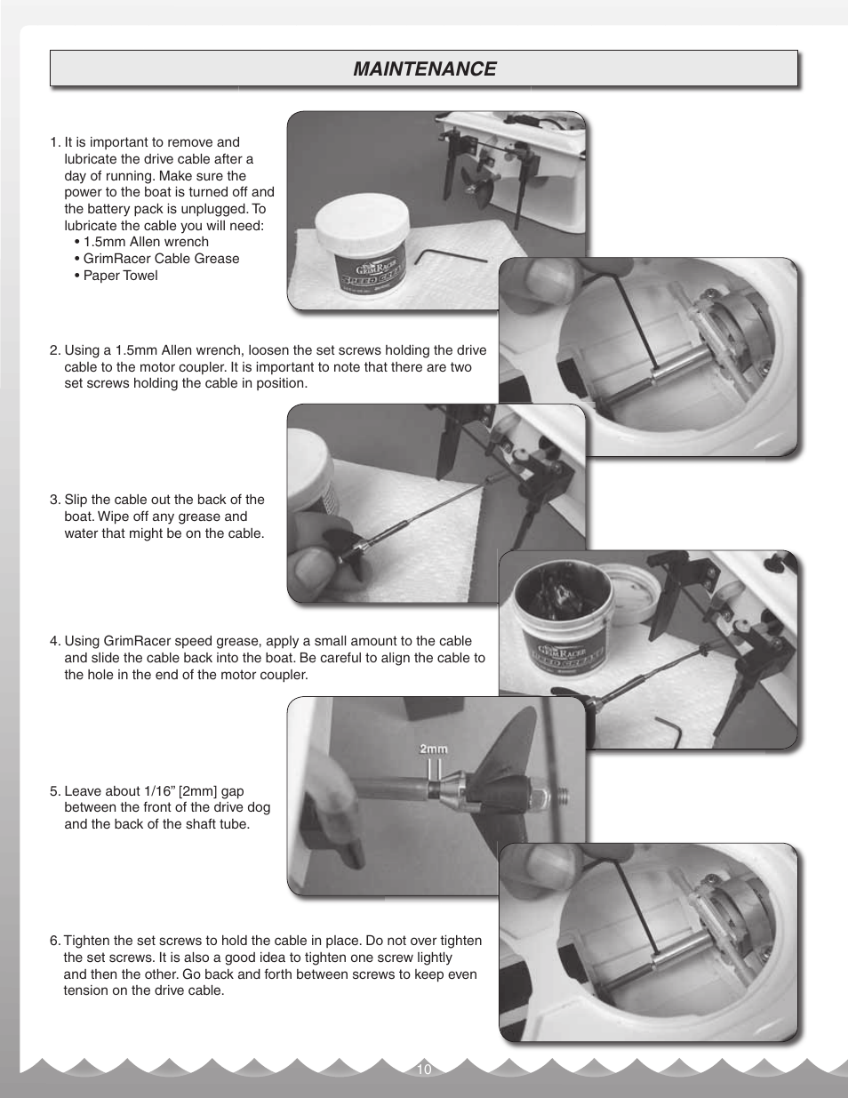 Maintenance | AquaCraft Mini Rio User Manual | Page 10 / 12