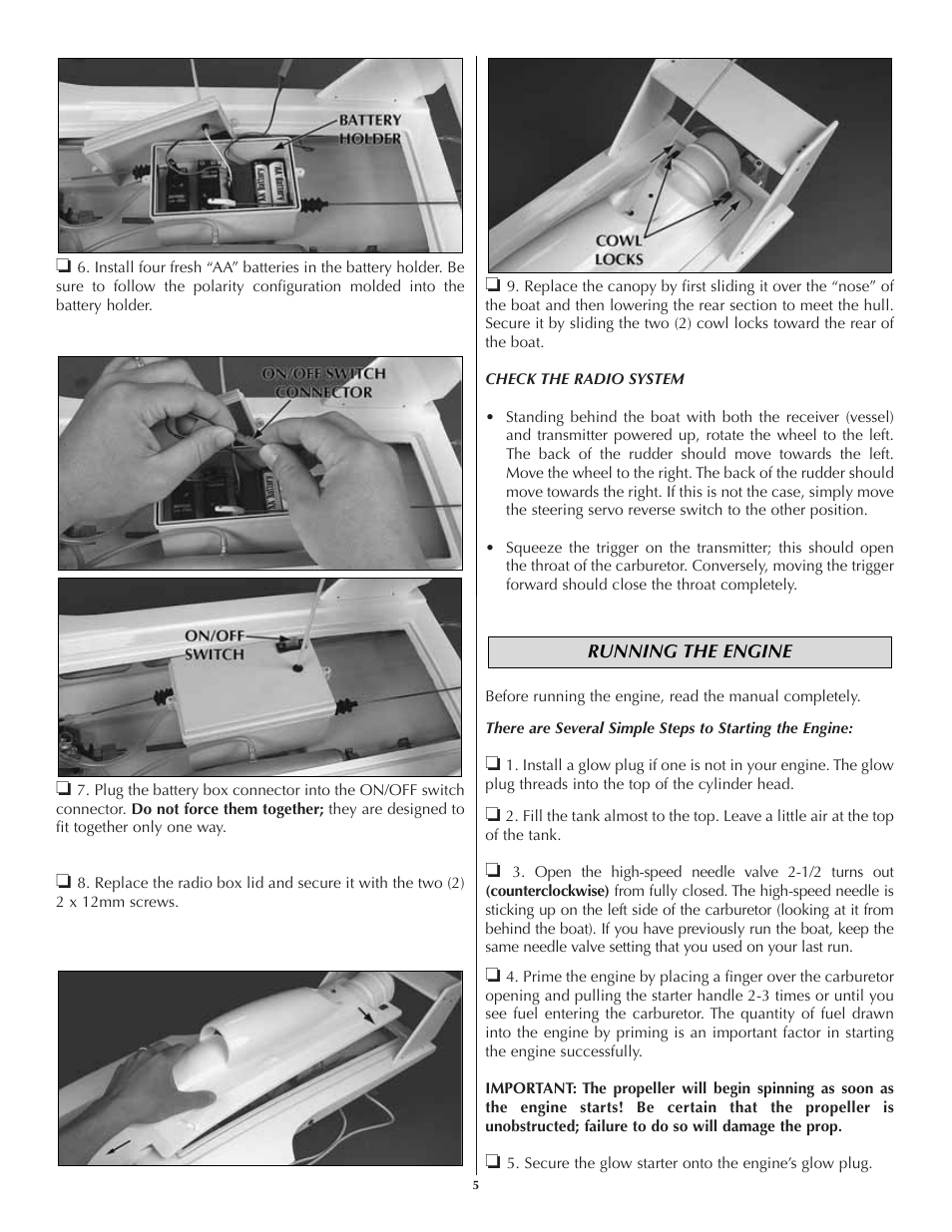 AquaCraft Miss Vegas User Manual | Page 5 / 12