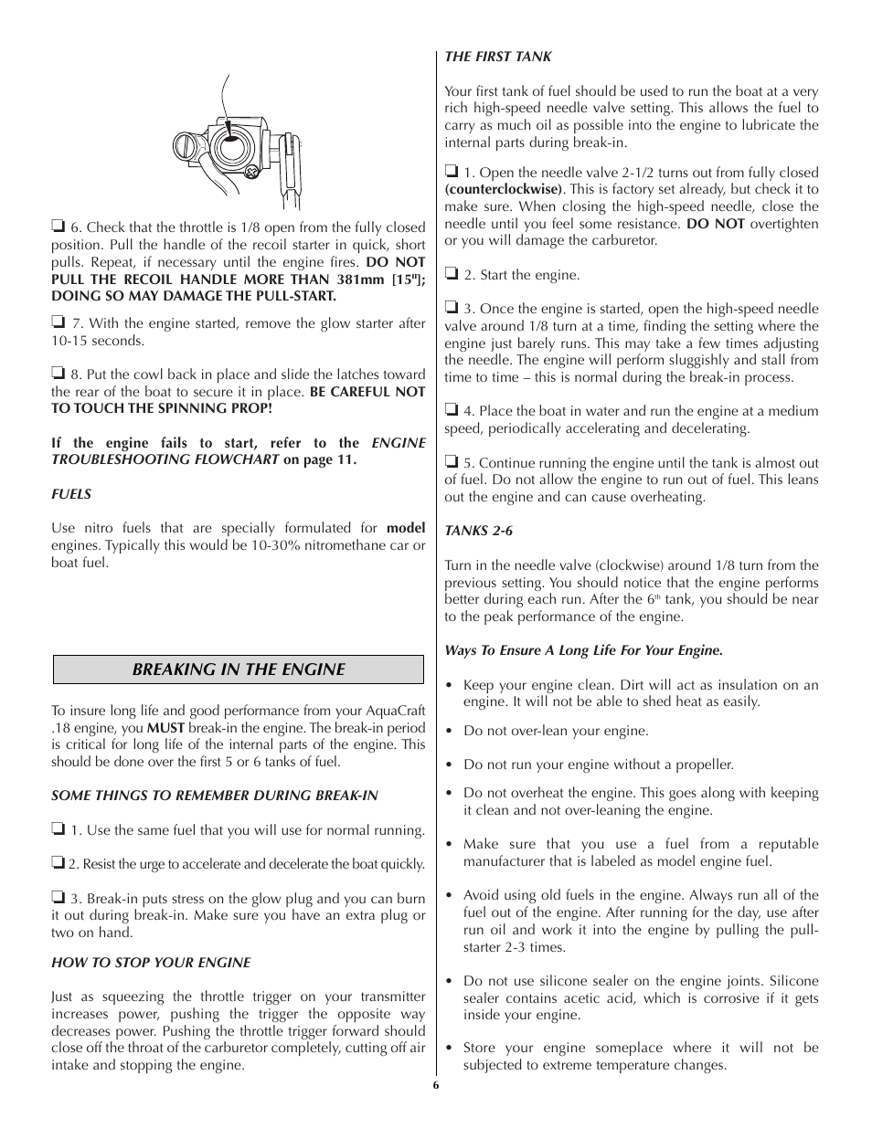 AquaCraft Miss Vegas User Manual | Page 6 / 12