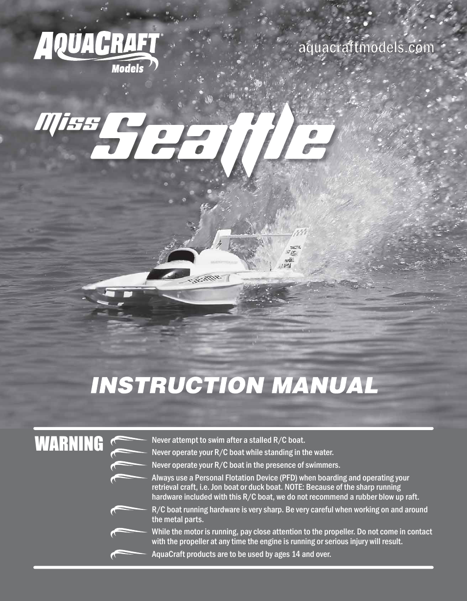 AquaCraft Miss Seattle User Manual | 8 pages