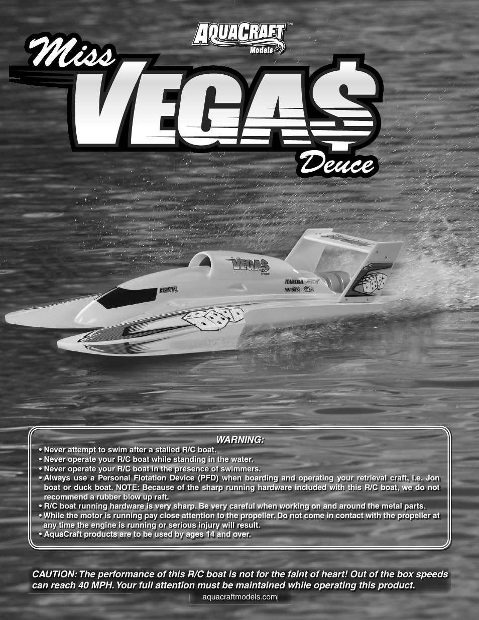 AquaCraft Miss Vegas Deuce User Manual | 16 pages