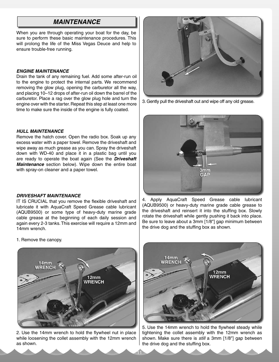 Maintenance | AquaCraft Miss Vegas Deuce User Manual | Page 11 / 16
