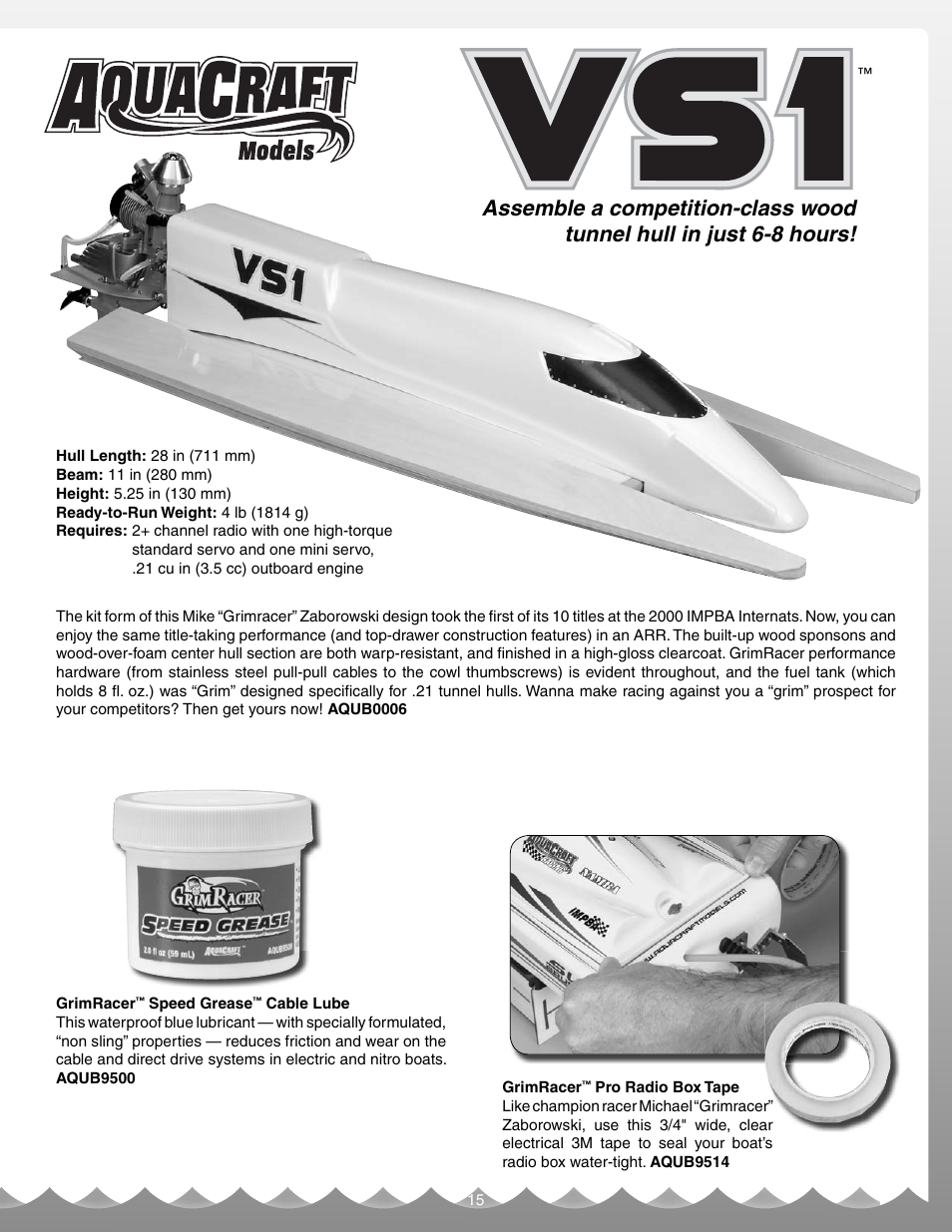 AquaCraft Miss Vegas Deuce User Manual | Page 15 / 16