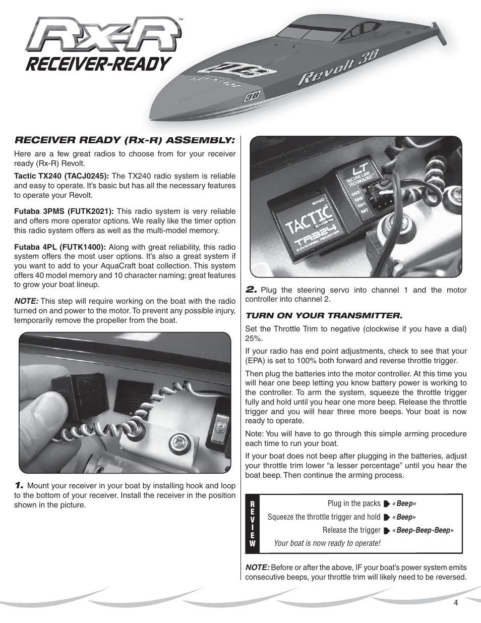 AquaCraft Revolt 30 User Manual | Page 4 / 12
