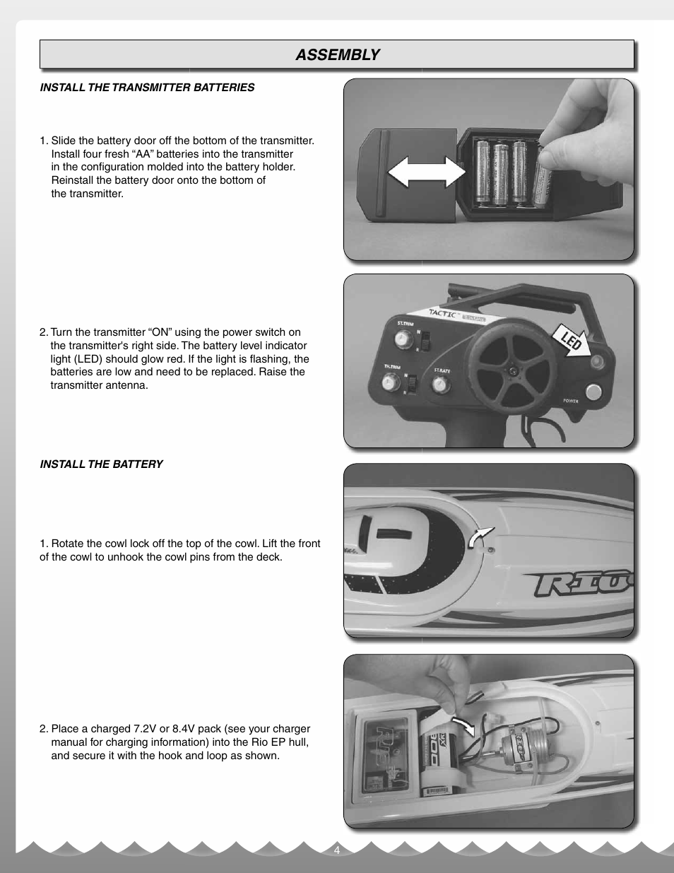 Assembly | AquaCraft Rio EP User Manual | Page 4 / 16