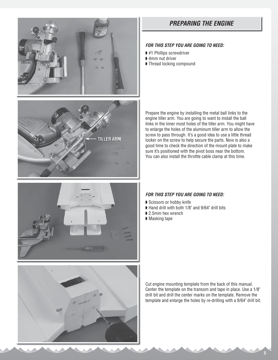 Preparing the engine | AquaCraft Top Speed 3 User Manual | Page 5 / 24