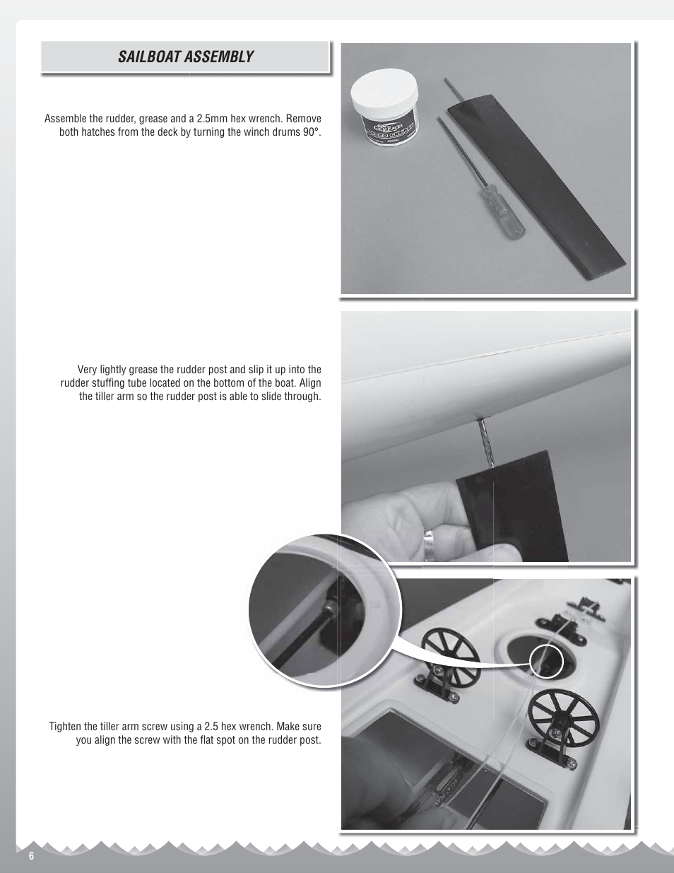 Sailboat assembly | AquaCraft Vela One Meter User Manual | Page 6 / 16