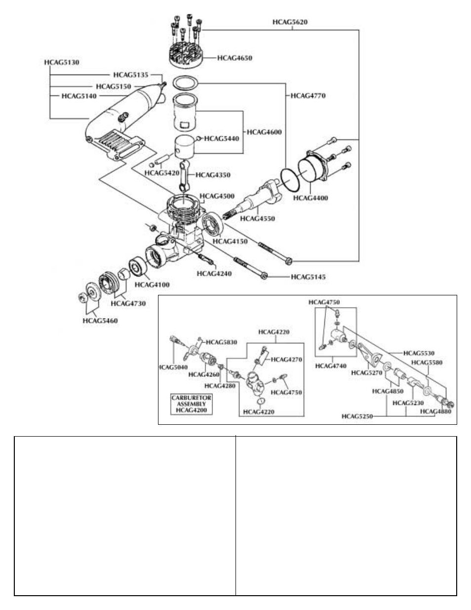 Replacement parts | AquaCraft 46 BB Marine Engine User Manual | Page 6 / 6