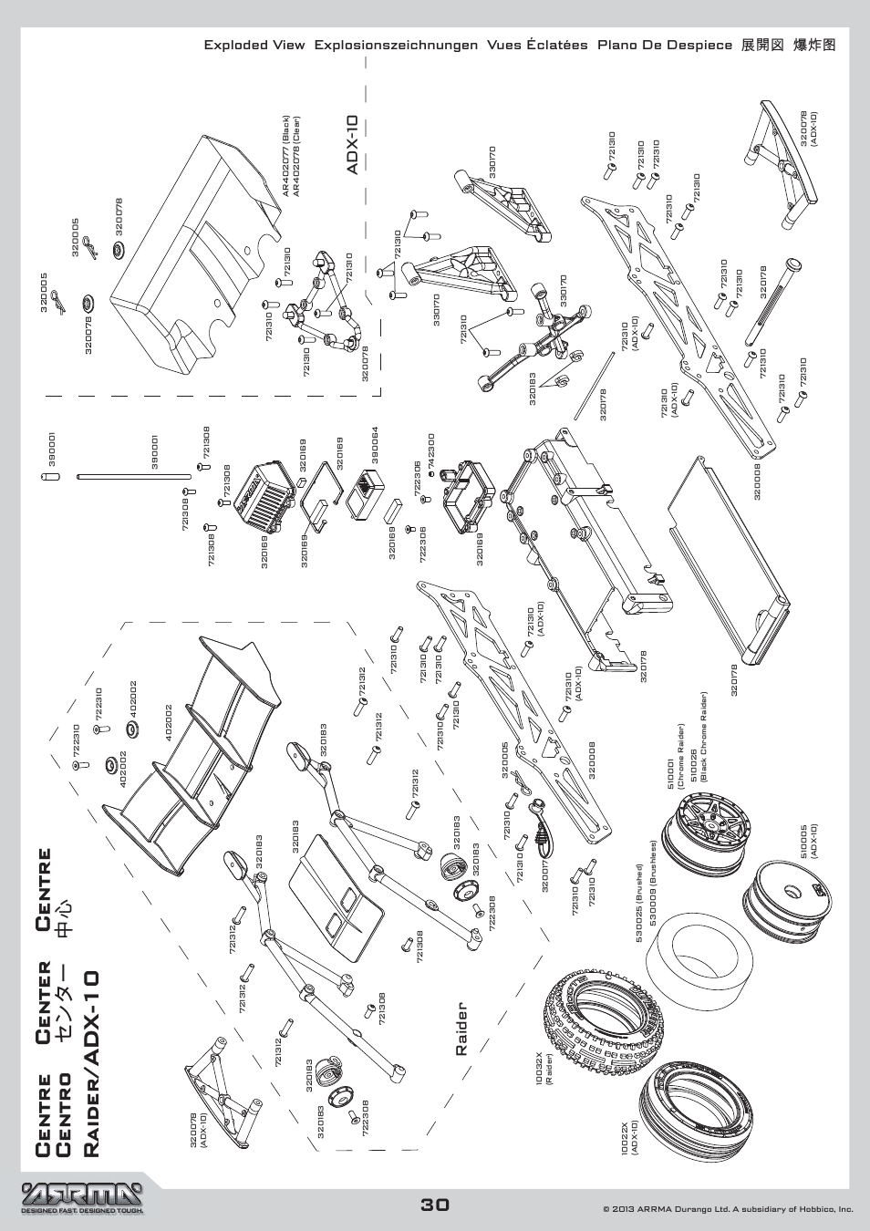 Raider adx-10 | ARRMA AR102546 Manual User Manual | Page 30 / 40