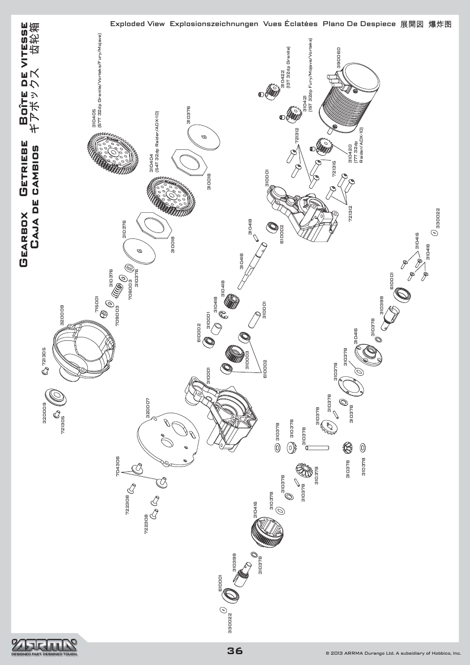 ARRMA AR102546 Manual User Manual | Page 36 / 40