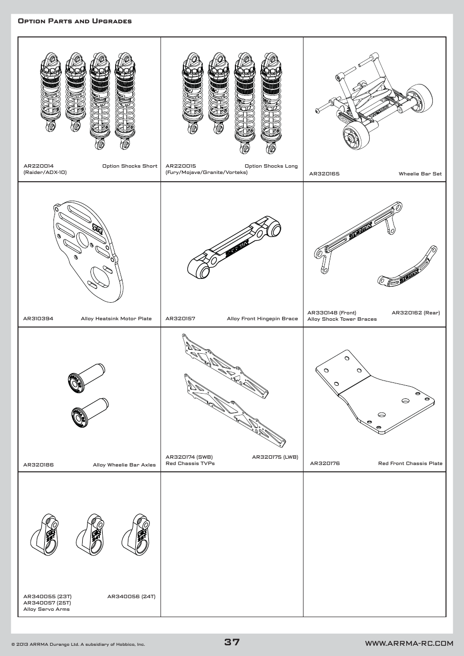 ARRMA AR102546 Manual User Manual | Page 37 / 40