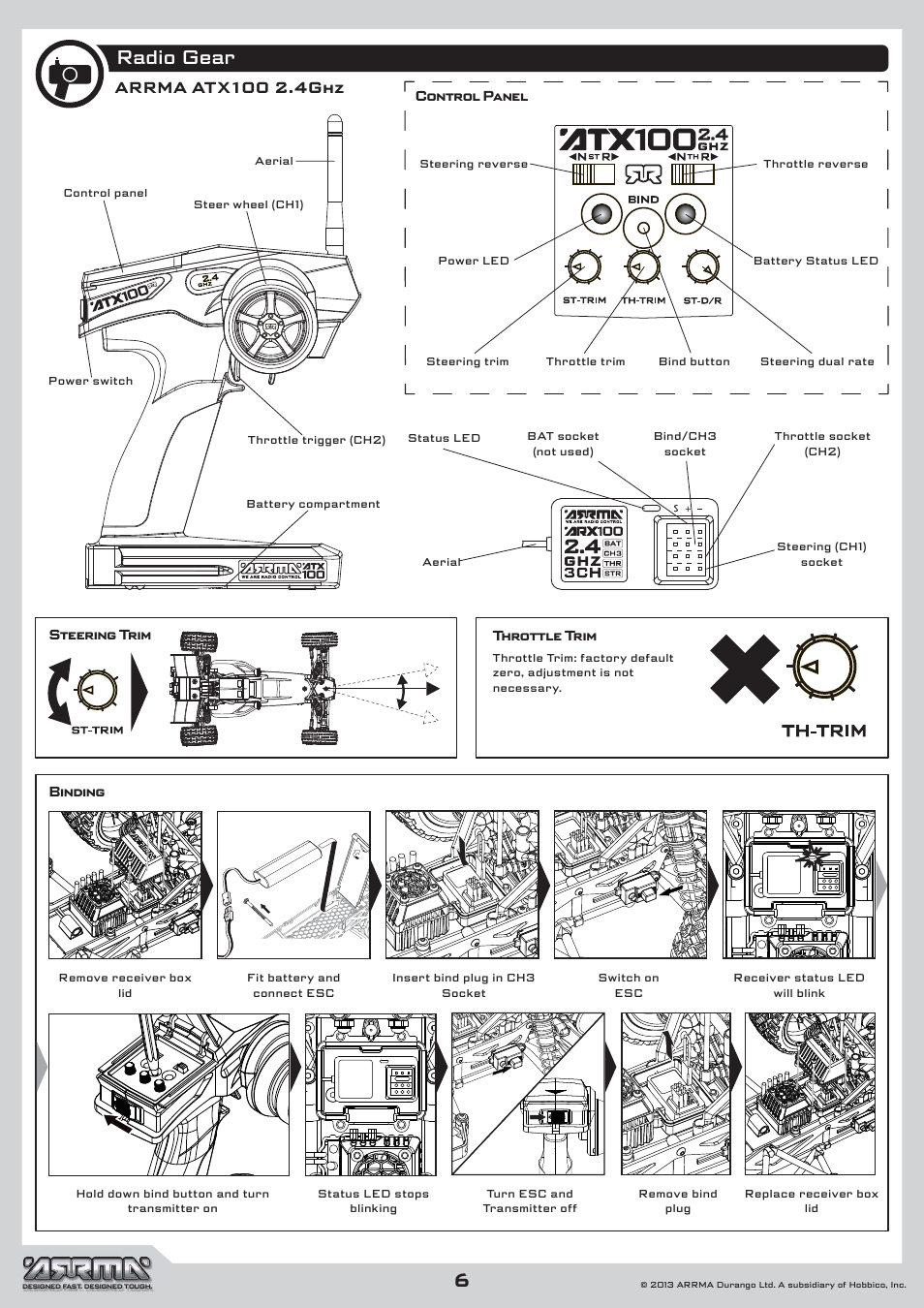 Radio gear | ARRMA AR102546 Manual User Manual | Page 6 / 40