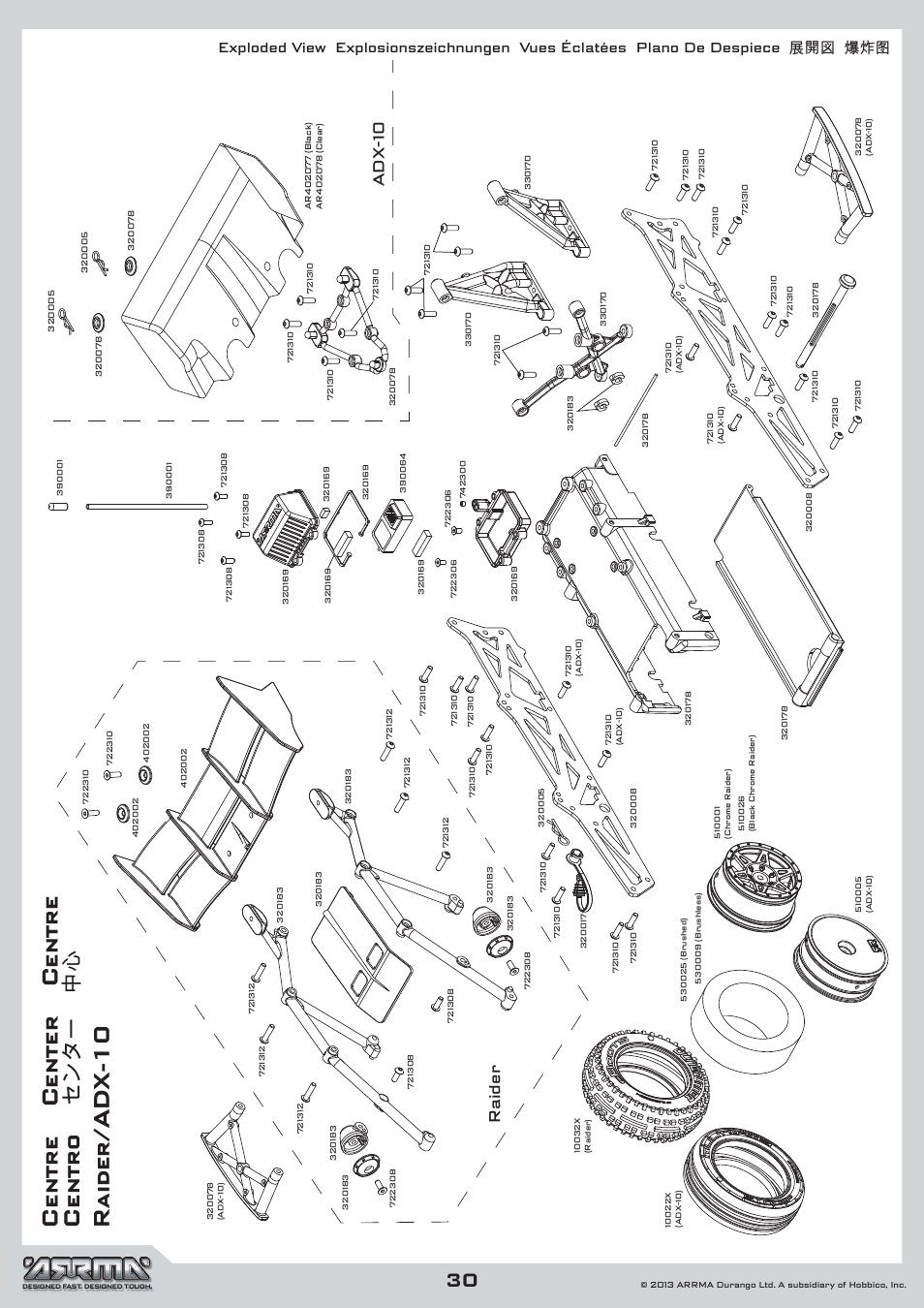 Raider adx-10 | ARRMA AR102535 Manual User Manual | Page 30 / 40
