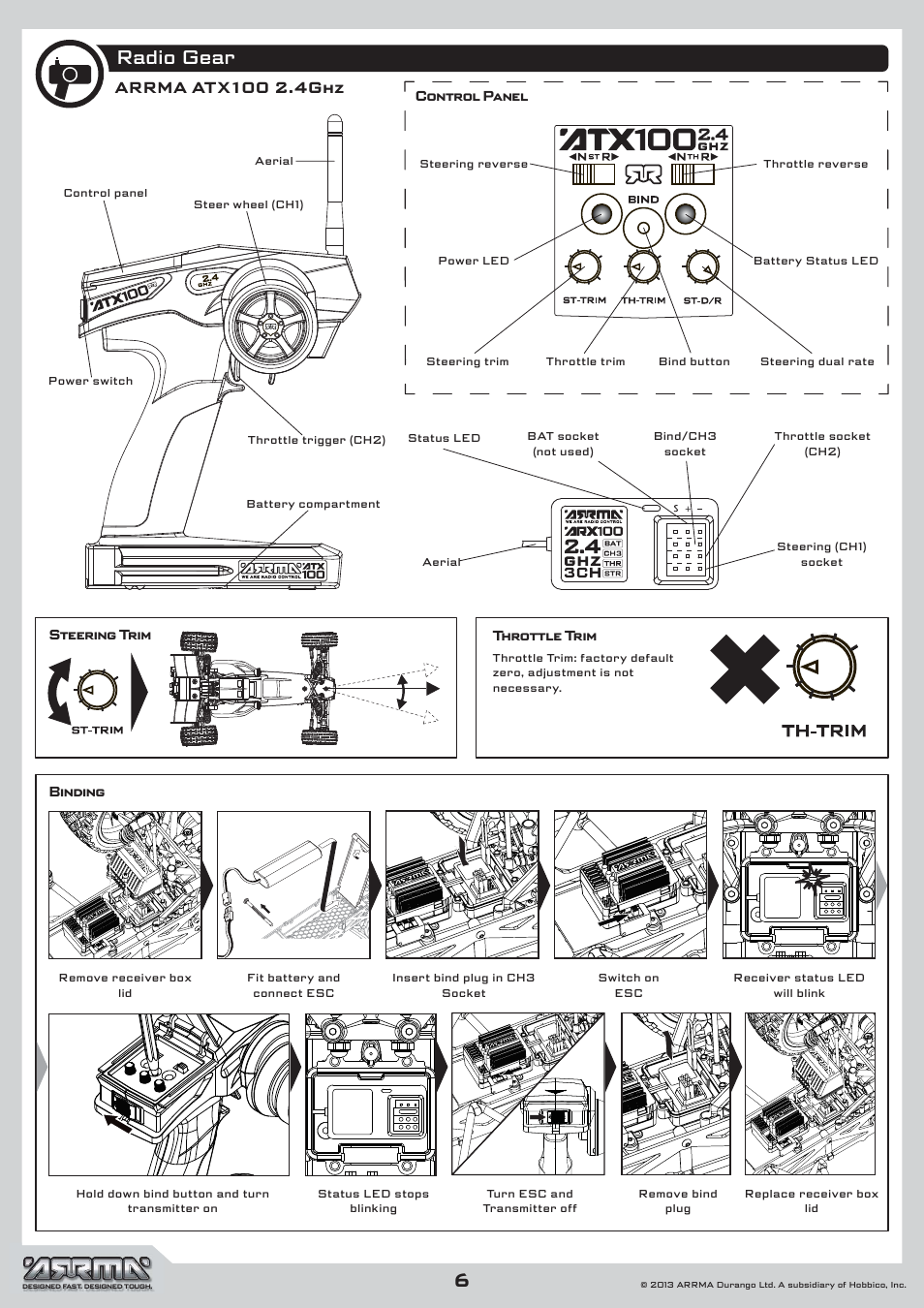 Radio gear | ARRMA AR102535 Manual User Manual | Page 6 / 40