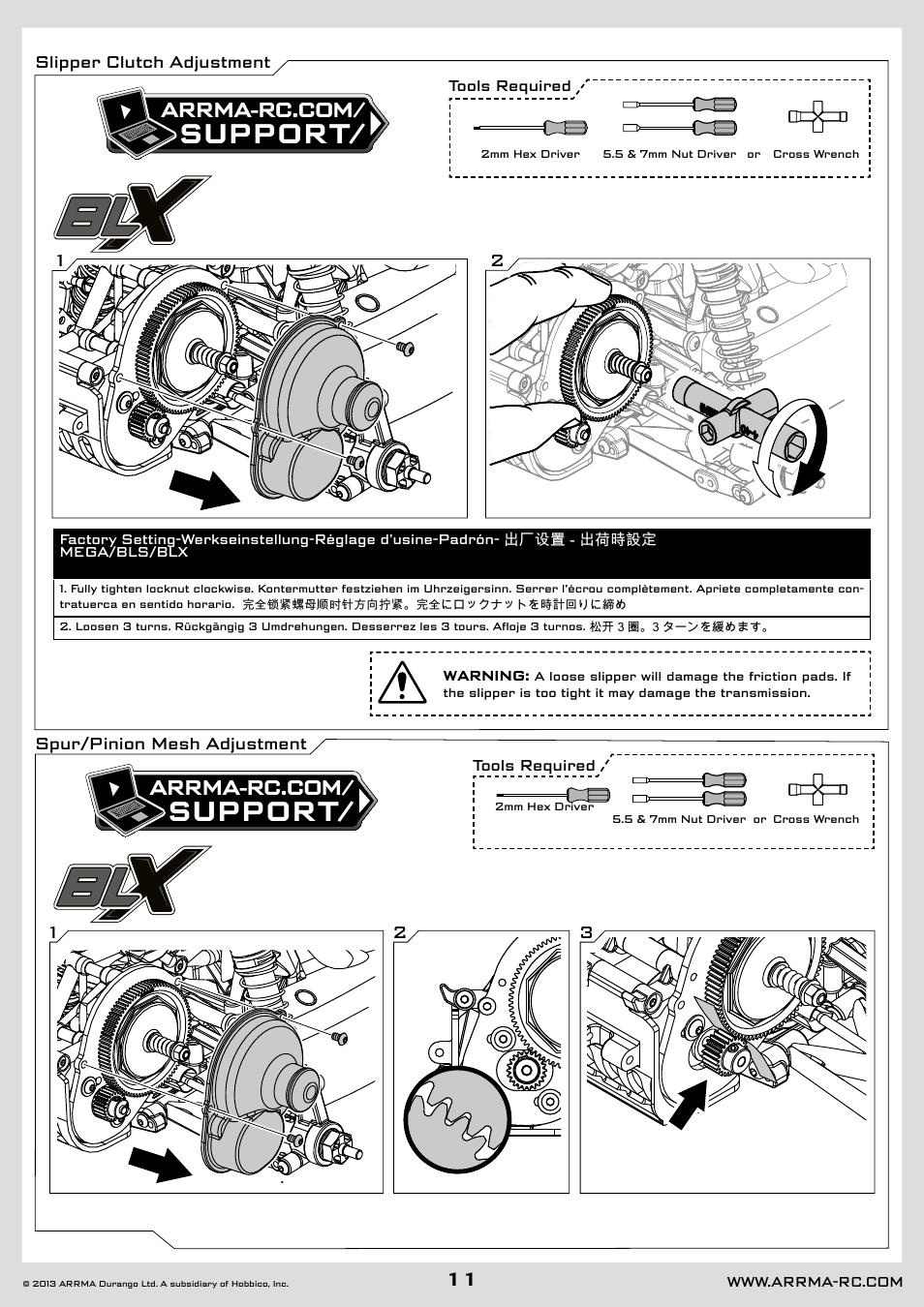 Support | ARRMA AR102612 User Manual | Page 11 / 44