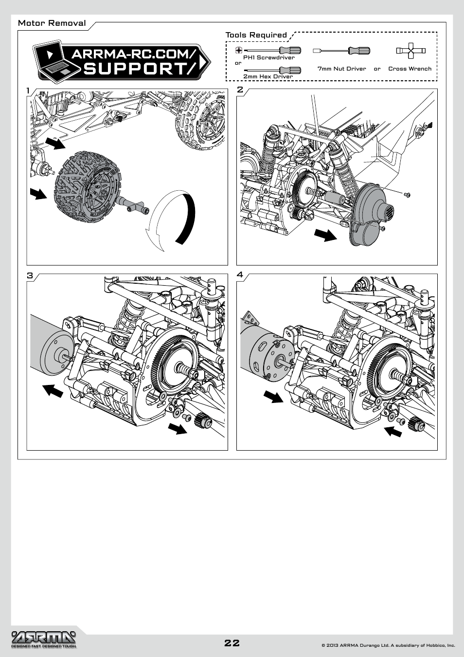 Support | ARRMA AR102612 User Manual | Page 22 / 44