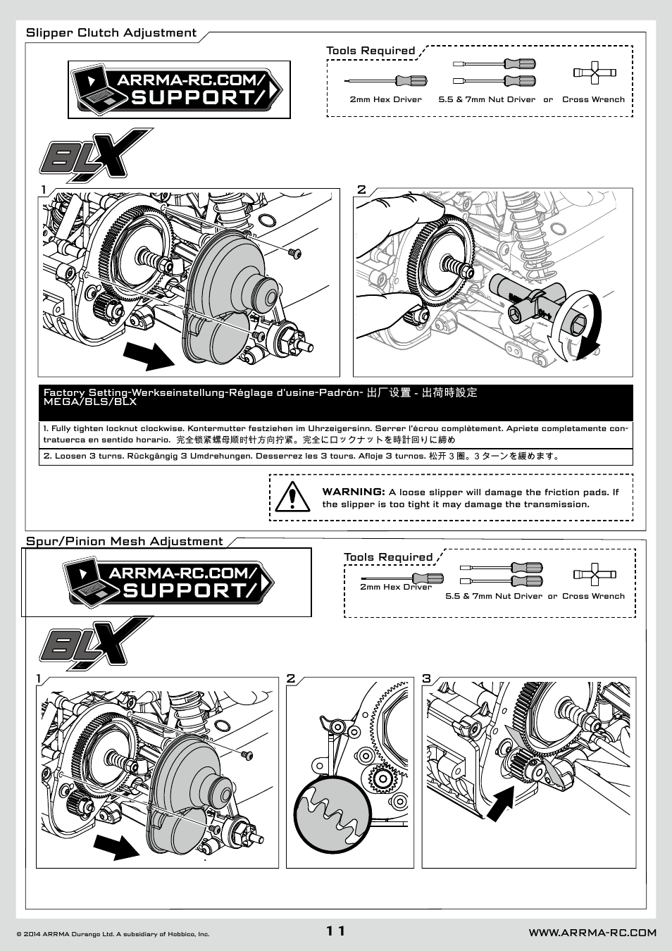 Support | ARRMA AR102626 User Manual | Page 11 / 42
