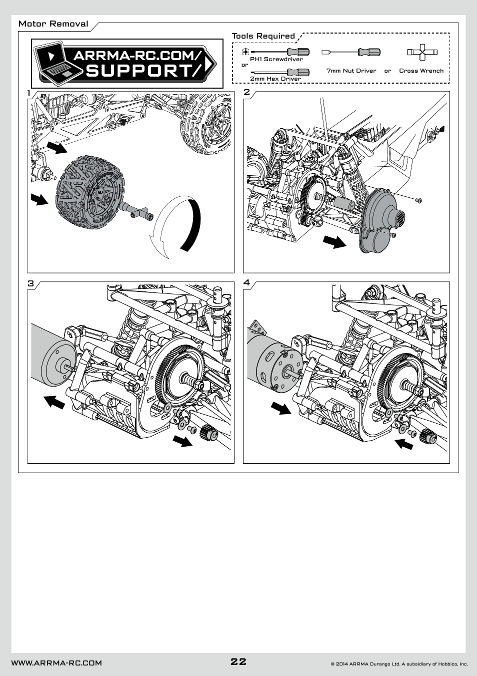 Support | ARRMA AR102626 User Manual | Page 22 / 42