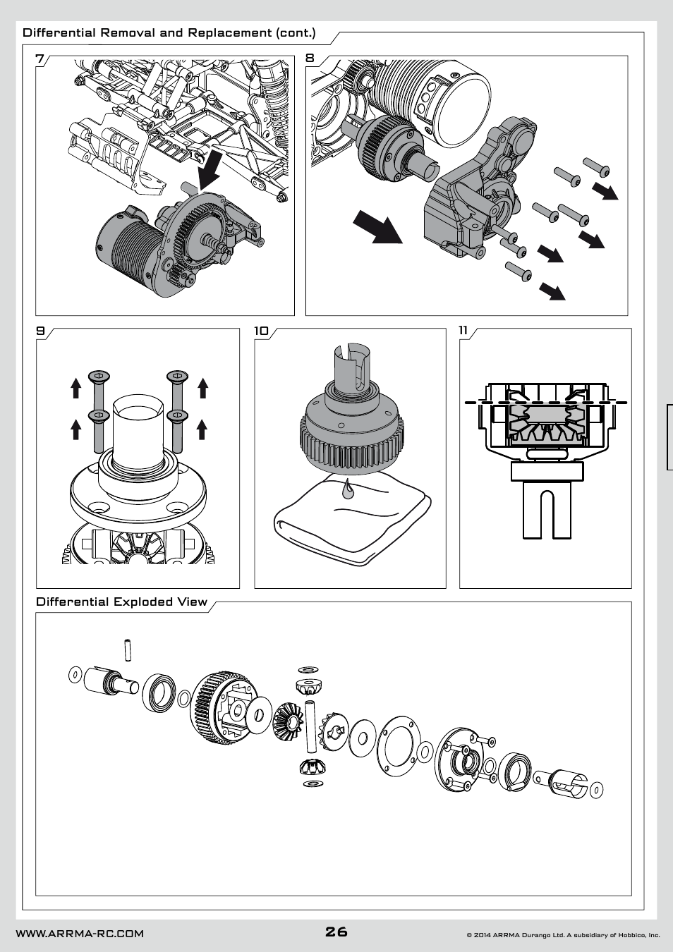 Assem_diff gear v2 | ARRMA AR102626 User Manual | Page 26 / 42