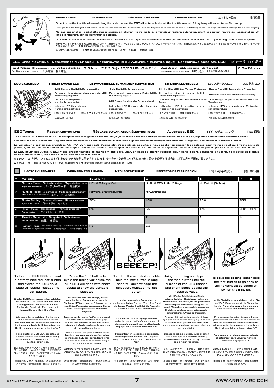 ARRMA AR102626 User Manual | Page 7 / 42