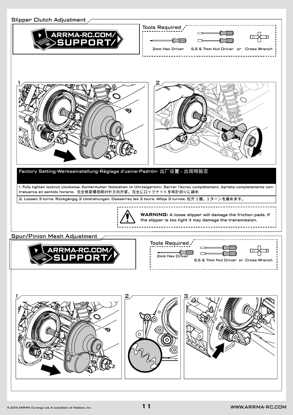 Support | ARRMA AR102646 User Manual | Page 11 / 28
