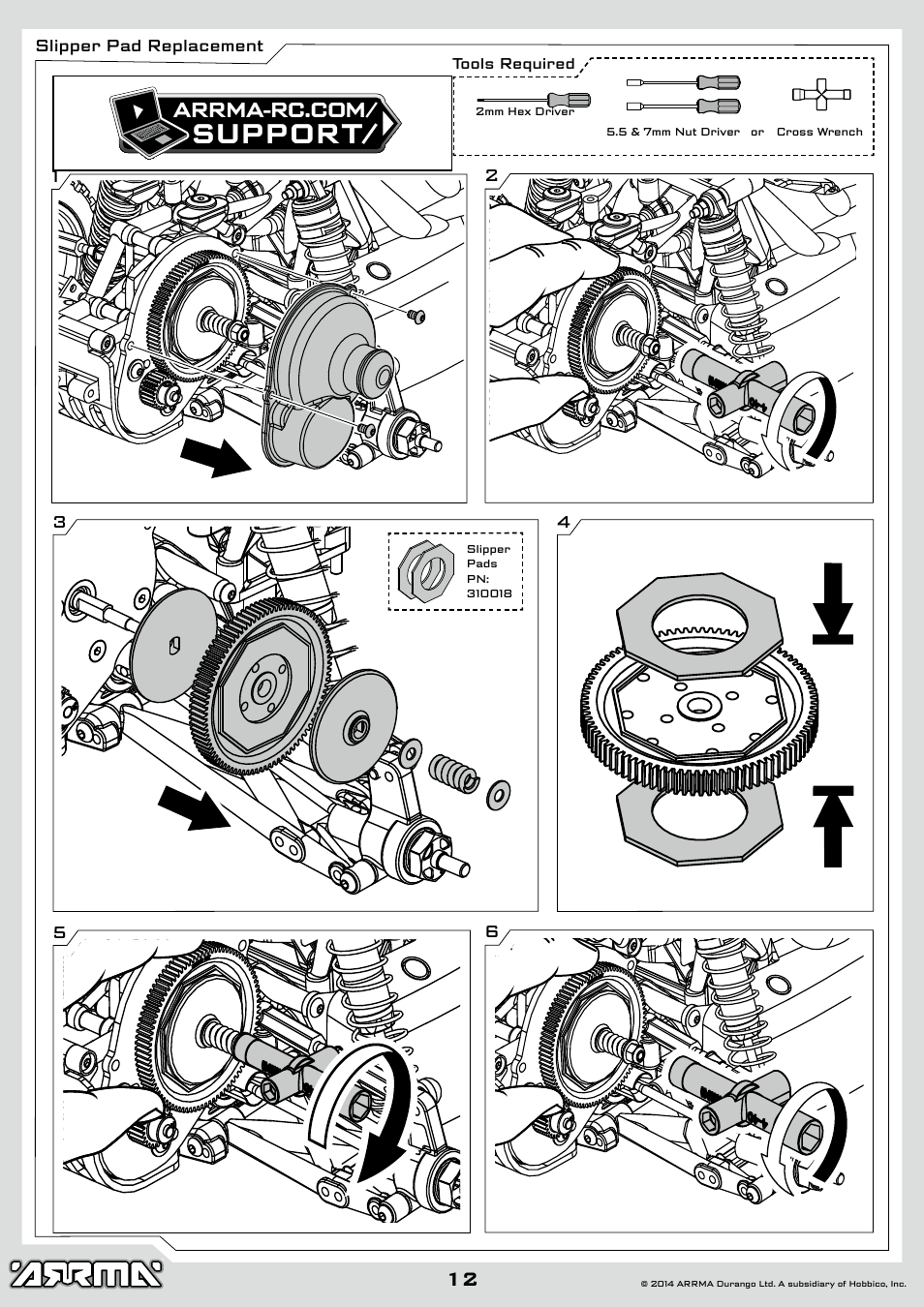 Support | ARRMA AR102646 User Manual | Page 12 / 28