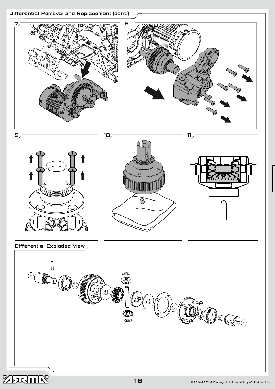 Assem_diff gear v2 | ARRMA AR102646 User Manual | Page 18 / 28