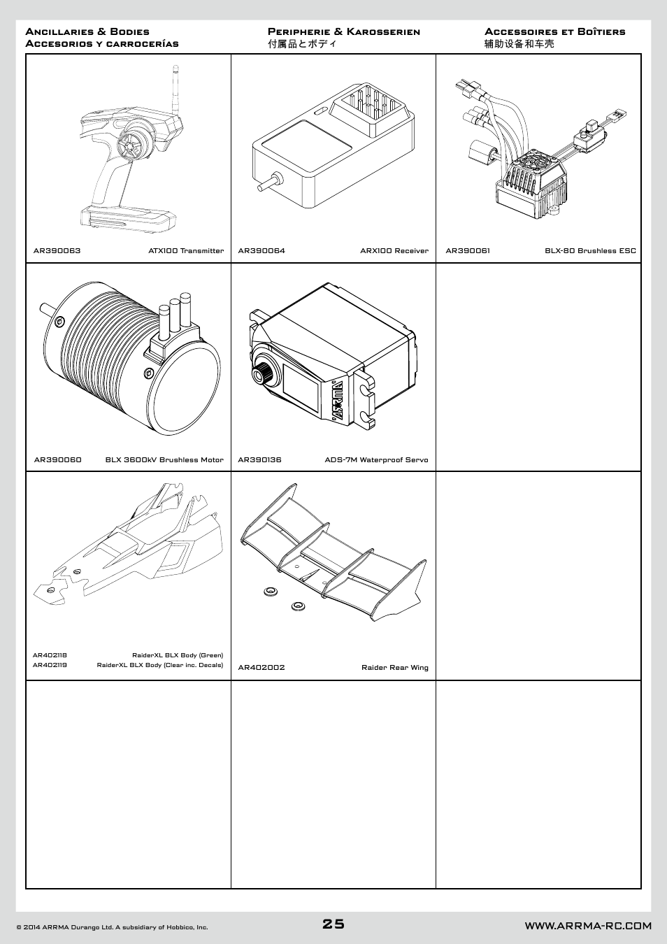 ARRMA AR102646 User Manual | Page 25 / 28