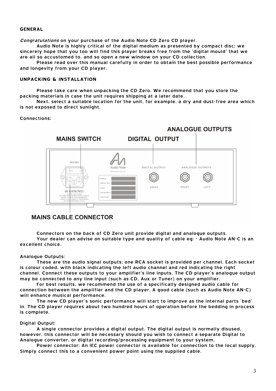 Audio Note CD-0 User Manual | Page 4 / 8