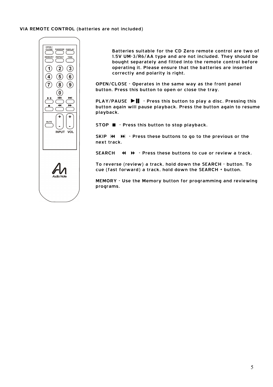 Audio Note CD-0 User Manual | Page 6 / 8