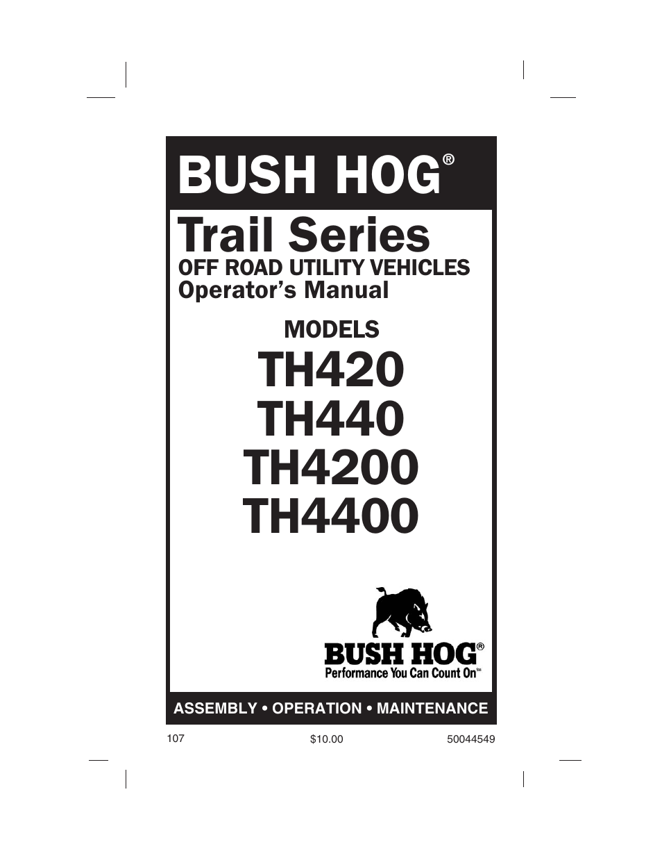 Bush Hog TH4200 User Manual | 82 pages