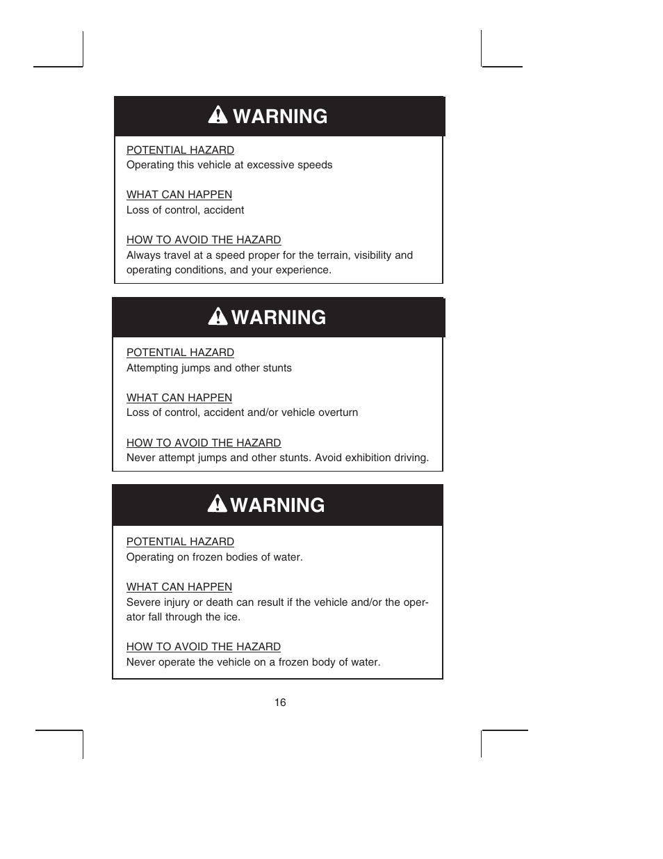 Warning | Bush Hog TH4200 User Manual | Page 18 / 82