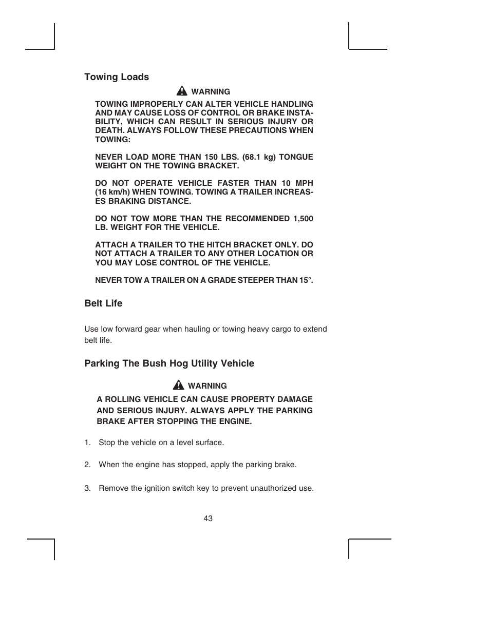 Bush Hog TH4200 User Manual | Page 45 / 82