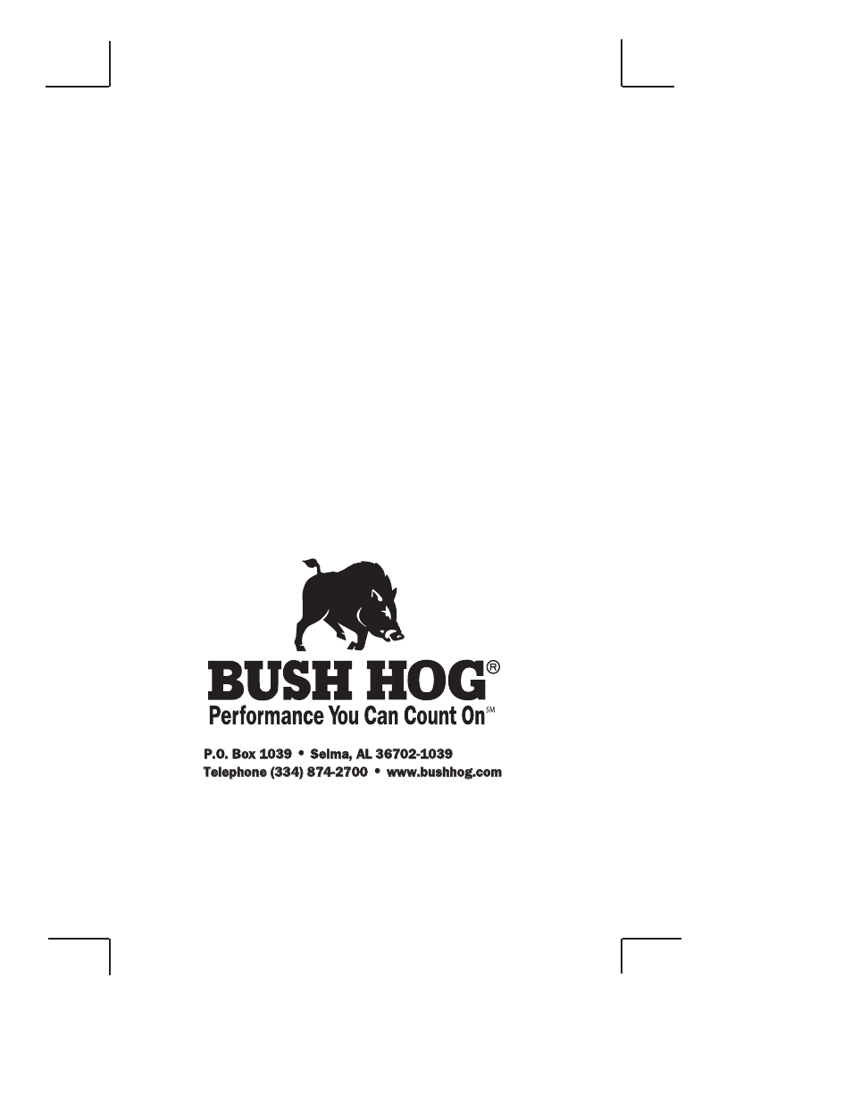 Bush Hog TH4200 User Manual | Page 82 / 82