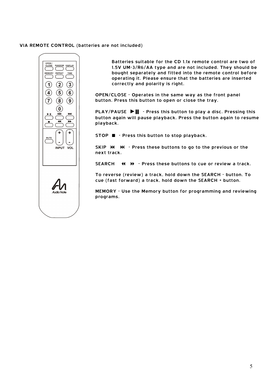Audio Note CD-1.1x User Manual | Page 6 / 8