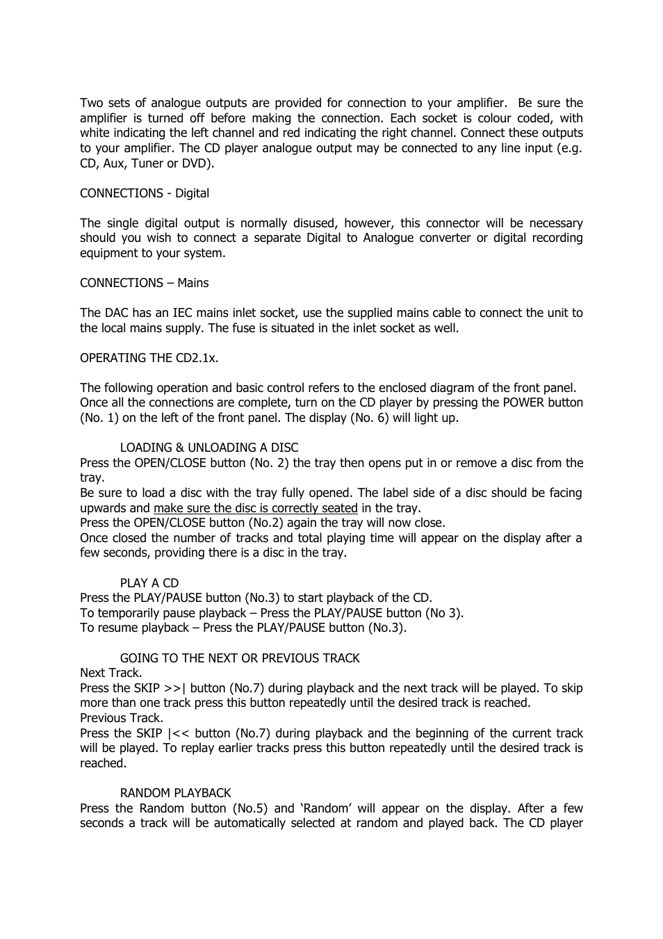 Audio Note CD-2.1x User Manual | Page 2 / 5