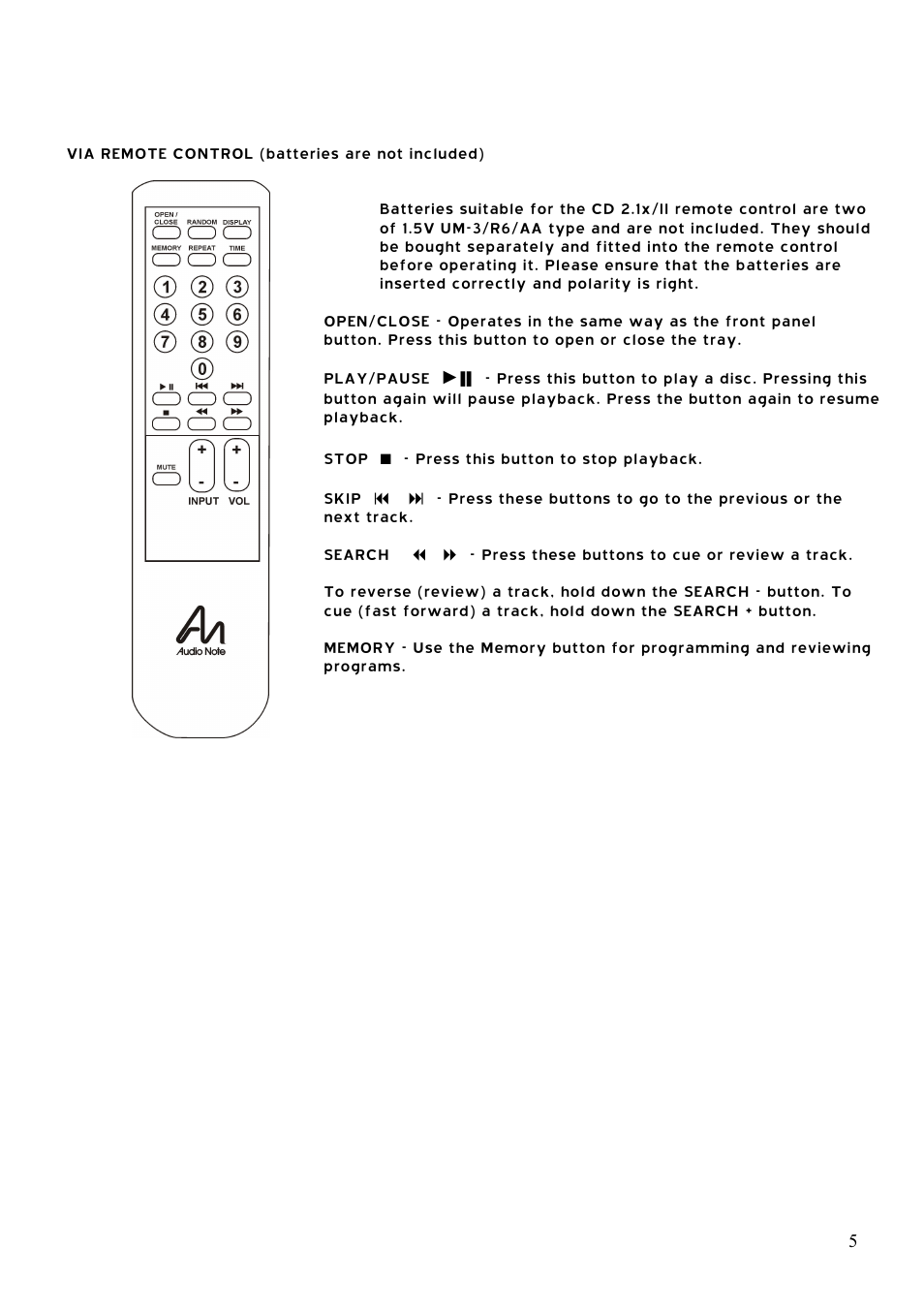 Audio Note CD-2.1x II User Manual | Page 6 / 8