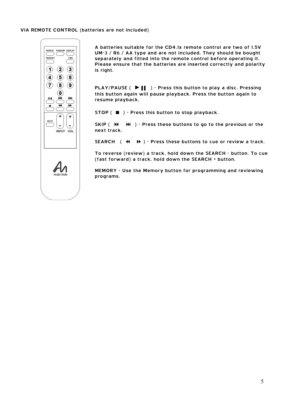 Audio Note CD-4.1x User Manual | Page 6 / 8