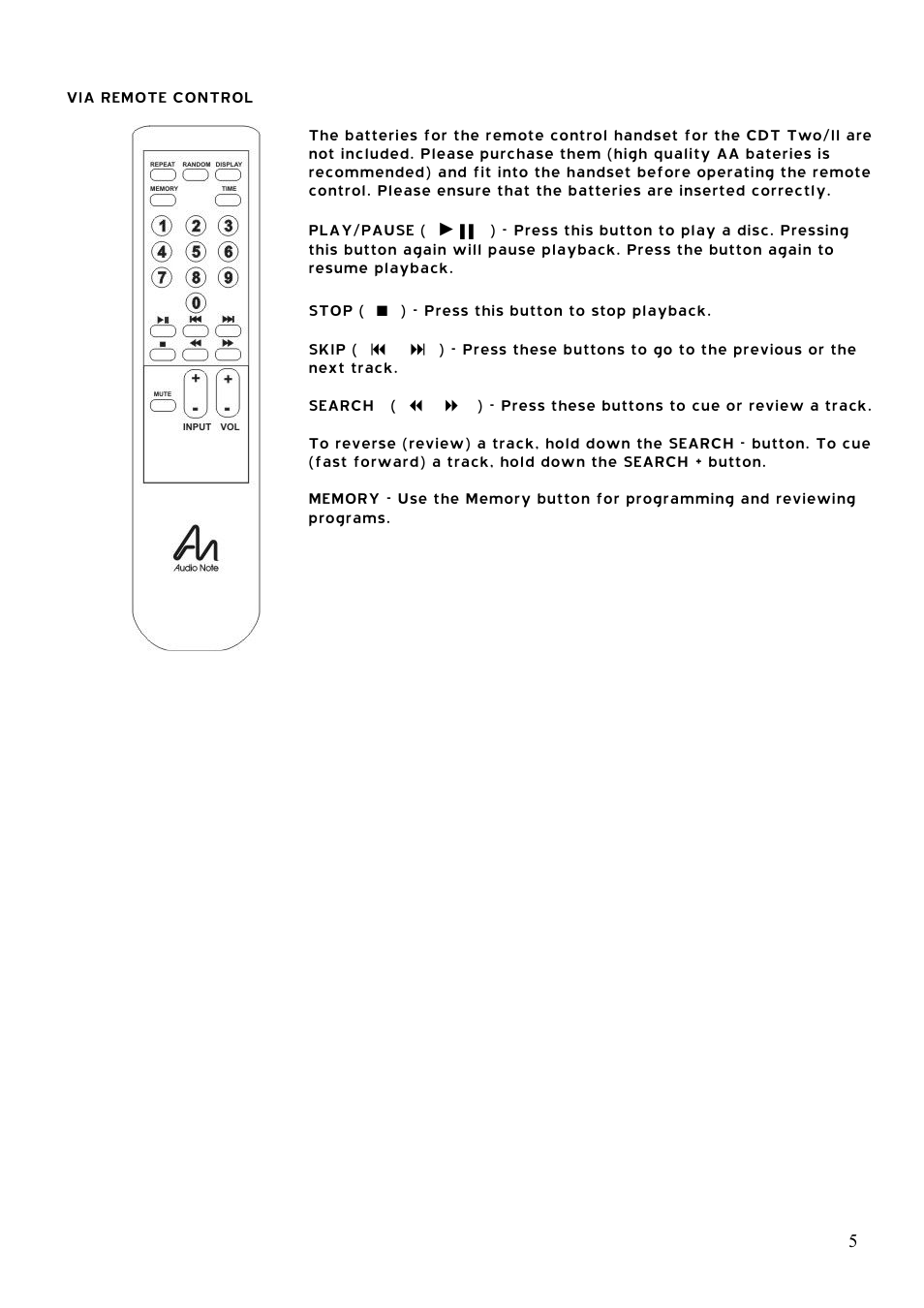 Audio Note CDT-2 II User Manual | Page 6 / 8