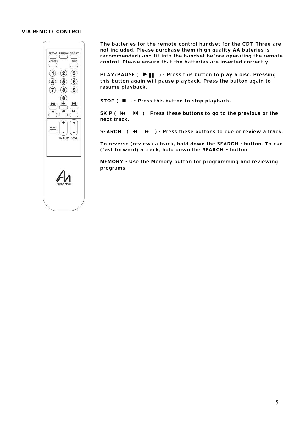 Audio Note CDT-3 User Manual | Page 6 / 8