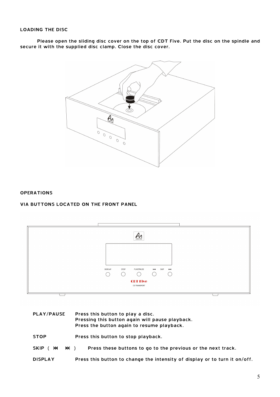 Audio Note CDT-5 User Manual | Page 6 / 9