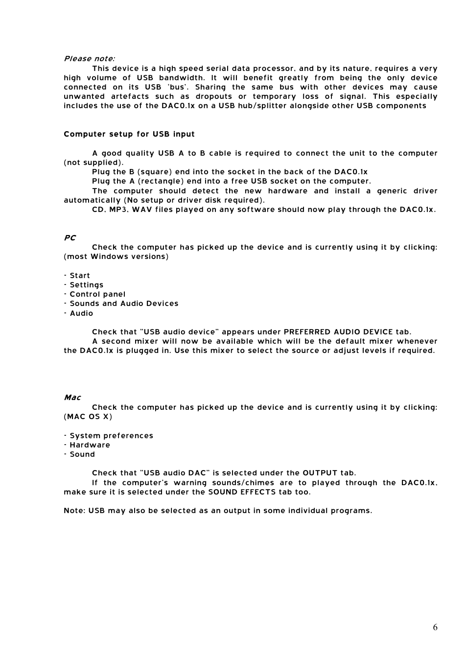 Audio Note DAC0.1x User Manual | Page 6 / 7