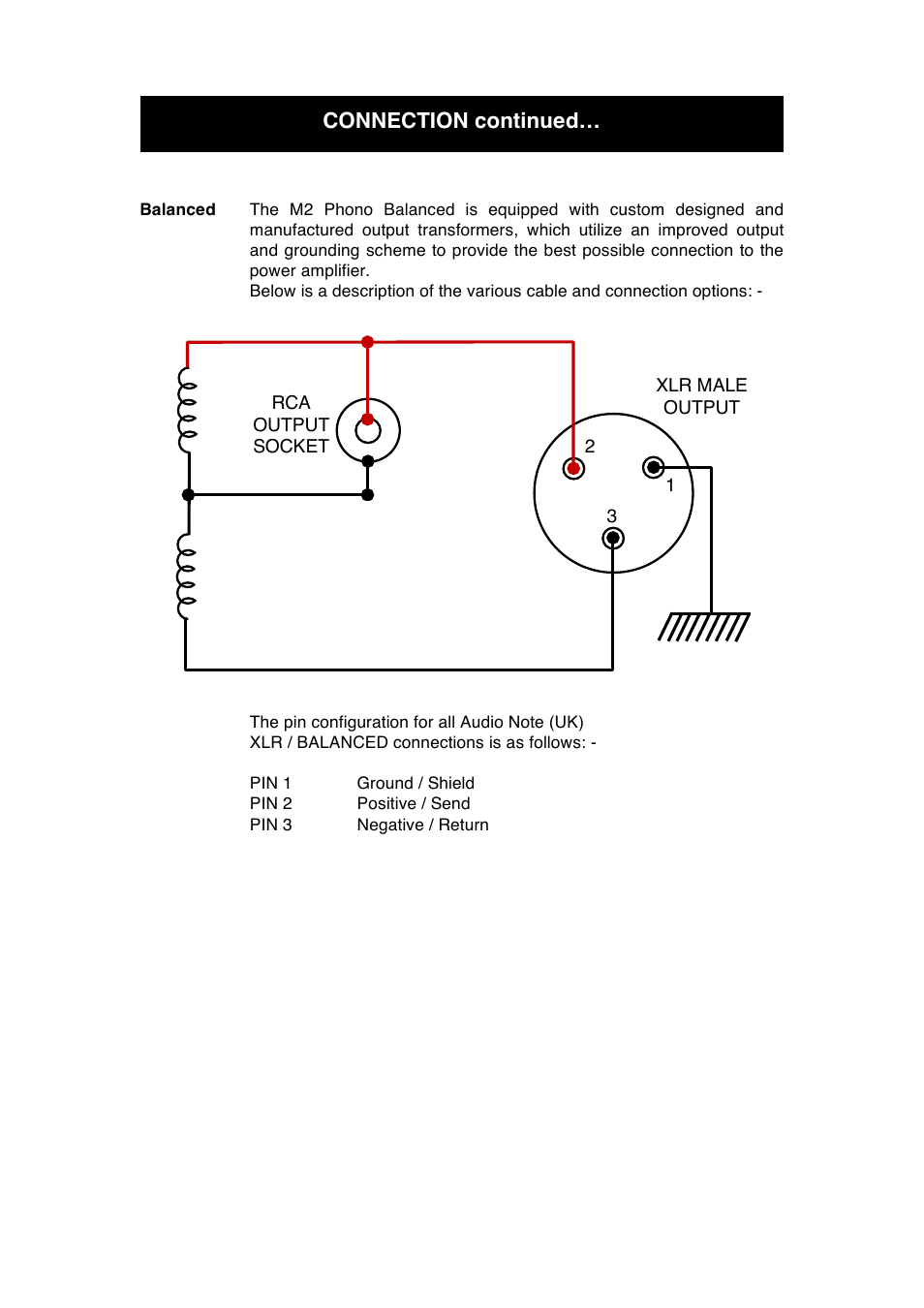 Connection continued | Audio Note M2 Phono Balanced User Manual | Page 9 / 15