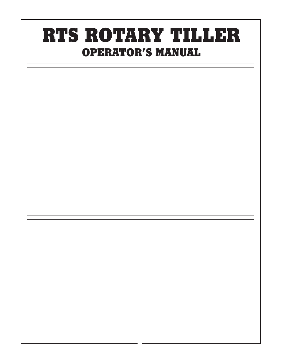 Bush Hog RTS User Manual | Page 3 / 19