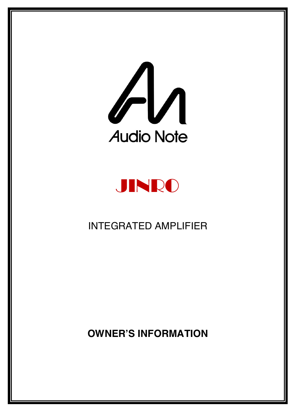 Audio Note Jinro User Manual | 14 pages