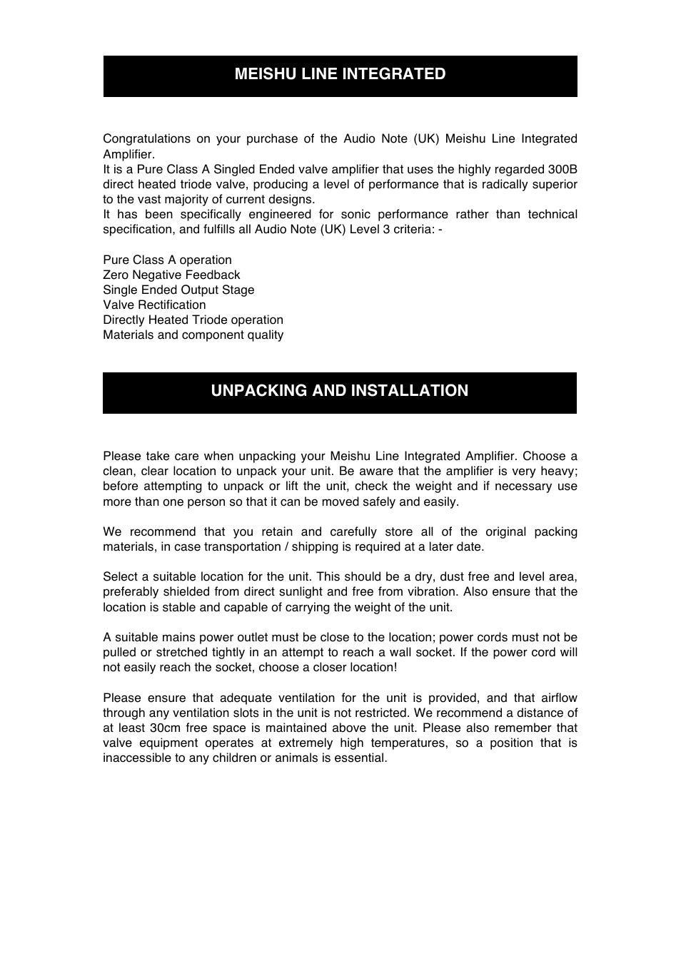 Audio Note Meishu Line User Manual | Page 6 / 13