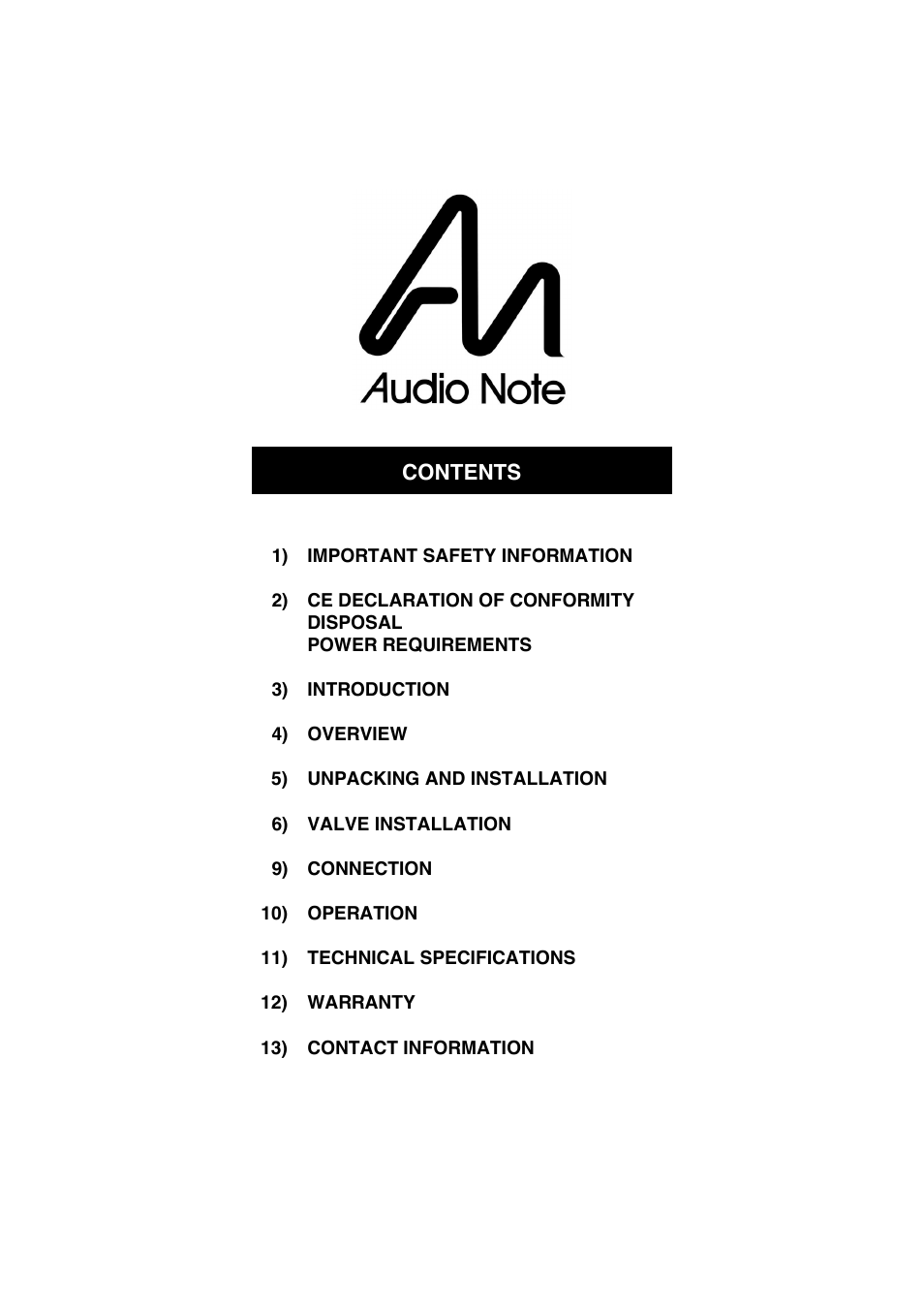 Audio Note Tomei User Manual | Page 2 / 15